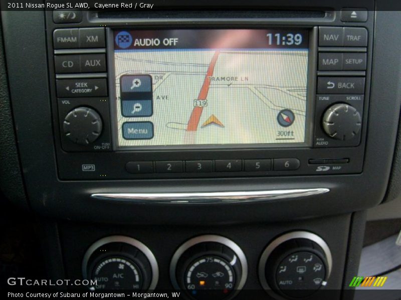 Cayenne Red / Gray 2011 Nissan Rogue SL AWD