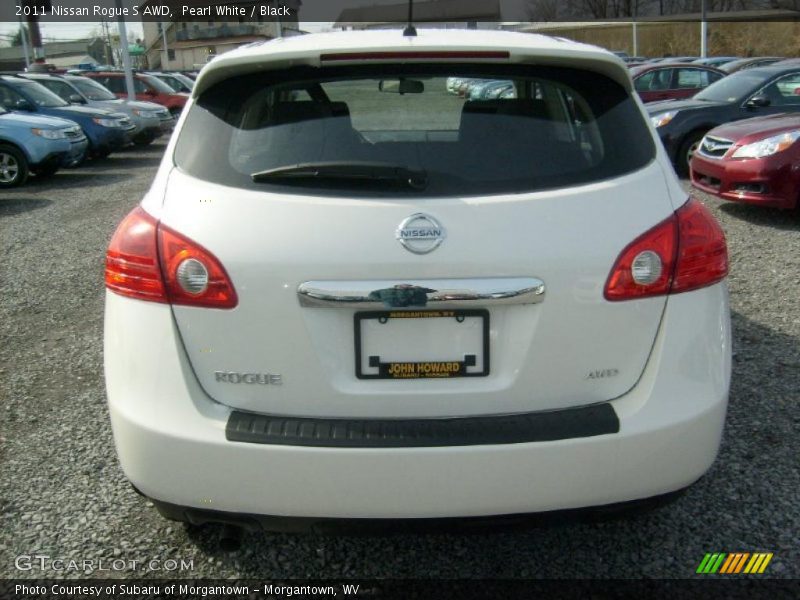Pearl White / Black 2011 Nissan Rogue S AWD