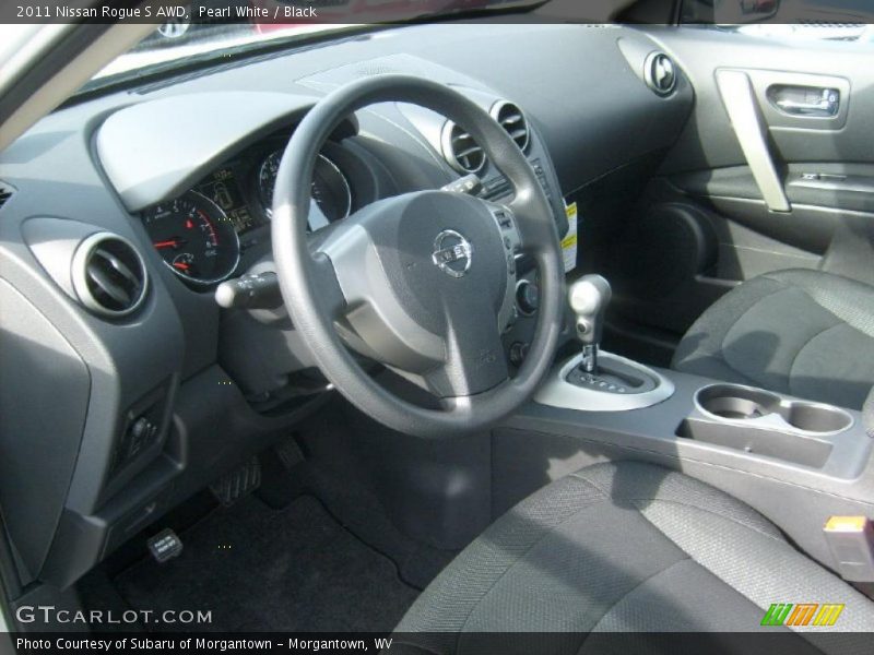 Pearl White / Black 2011 Nissan Rogue S AWD