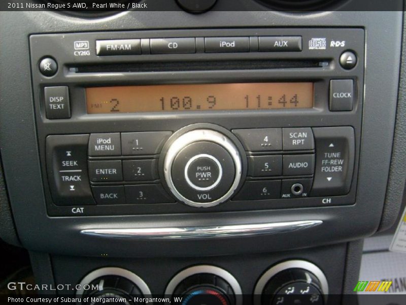 Pearl White / Black 2011 Nissan Rogue S AWD
