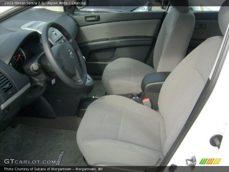 Aspen White / Charcoal 2011 Nissan Sentra 2.0