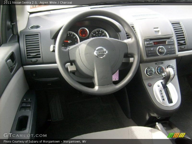 Aspen White / Charcoal 2011 Nissan Sentra 2.0