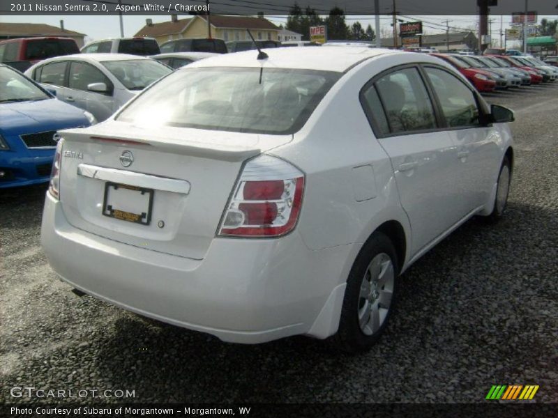 Aspen White / Charcoal 2011 Nissan Sentra 2.0