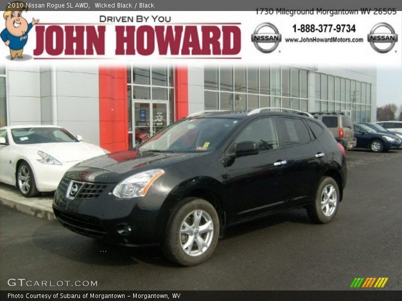 Wicked Black / Black 2010 Nissan Rogue SL AWD