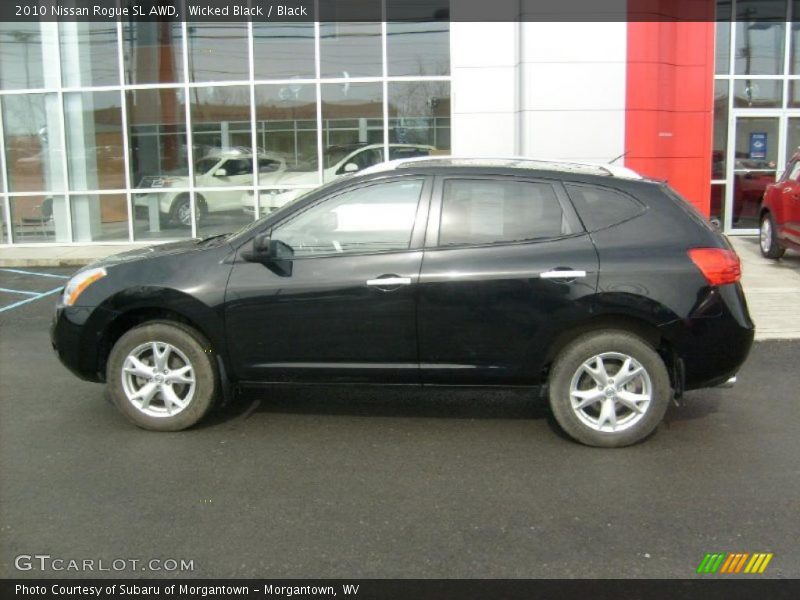 Wicked Black / Black 2010 Nissan Rogue SL AWD