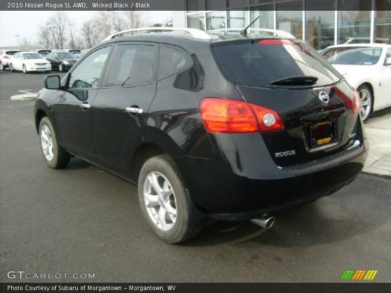 Wicked Black / Black 2010 Nissan Rogue SL AWD
