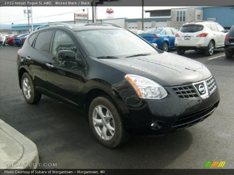 Wicked Black / Black 2010 Nissan Rogue SL AWD