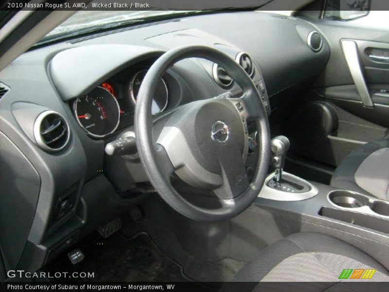 Wicked Black / Black 2010 Nissan Rogue SL AWD