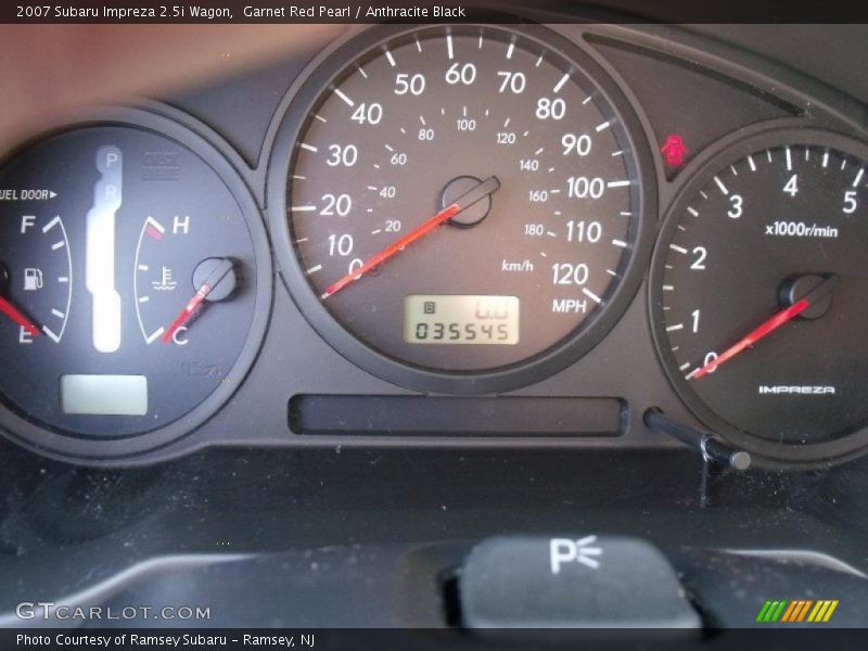 Garnet Red Pearl / Anthracite Black 2007 Subaru Impreza 2.5i Wagon