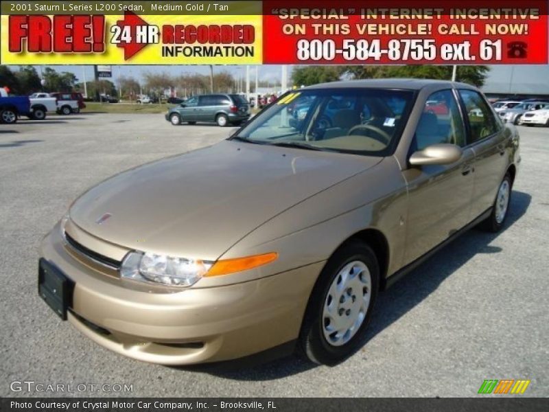 Medium Gold / Tan 2001 Saturn L Series L200 Sedan