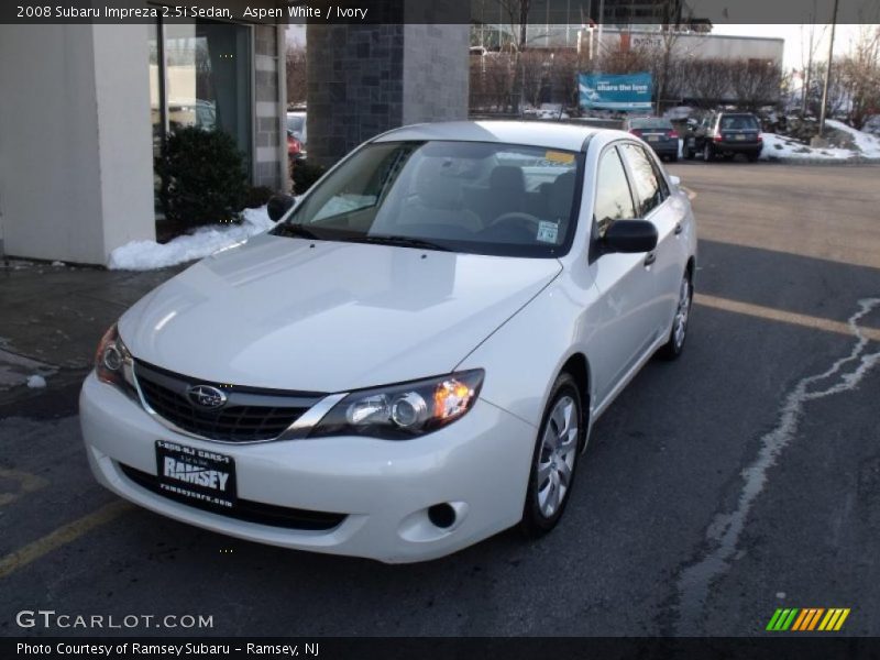 Aspen White / Ivory 2008 Subaru Impreza 2.5i Sedan
