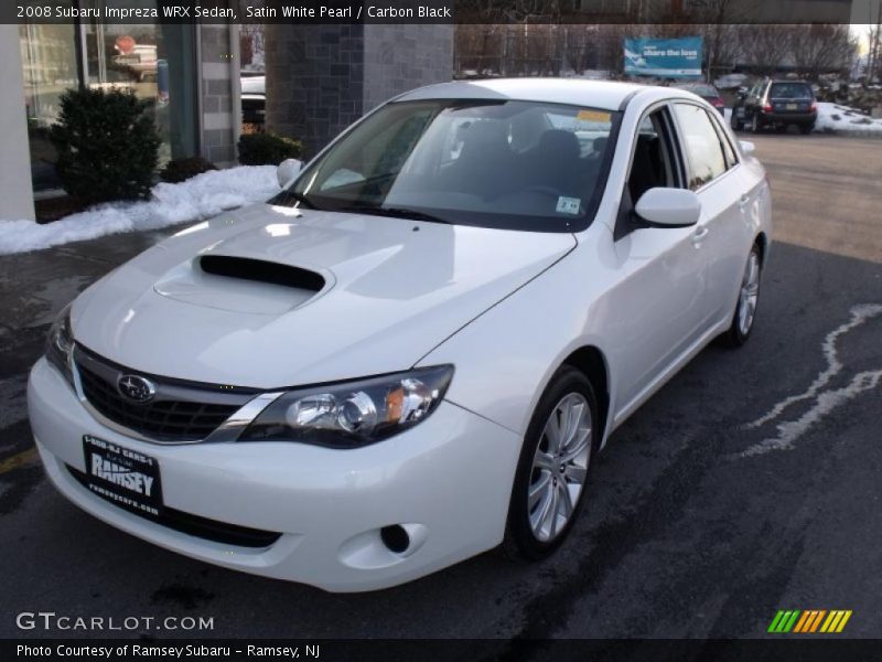 Satin White Pearl / Carbon Black 2008 Subaru Impreza WRX Sedan