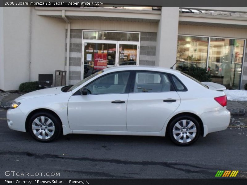 Aspen White / Ivory 2008 Subaru Impreza 2.5i Sedan