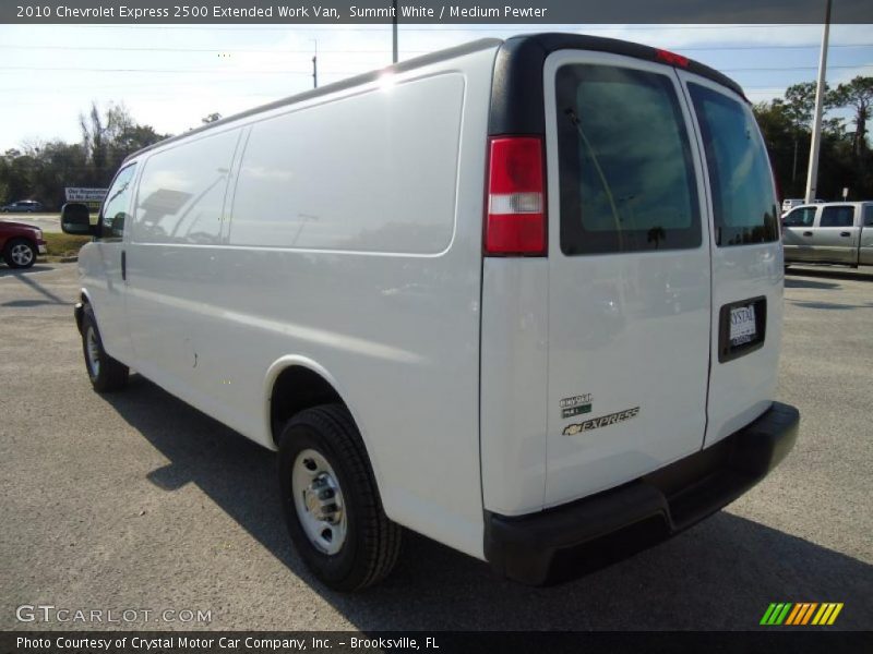 Summit White / Medium Pewter 2010 Chevrolet Express 2500 Extended Work Van