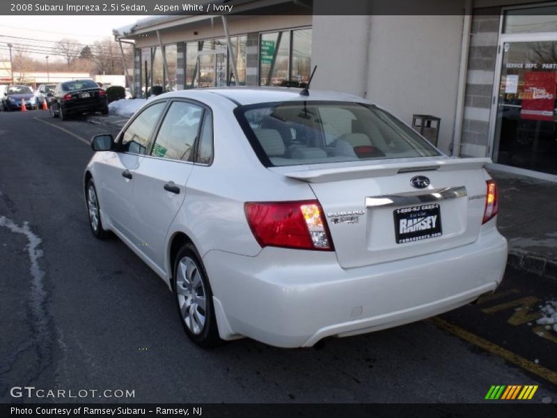Aspen White / Ivory 2008 Subaru Impreza 2.5i Sedan