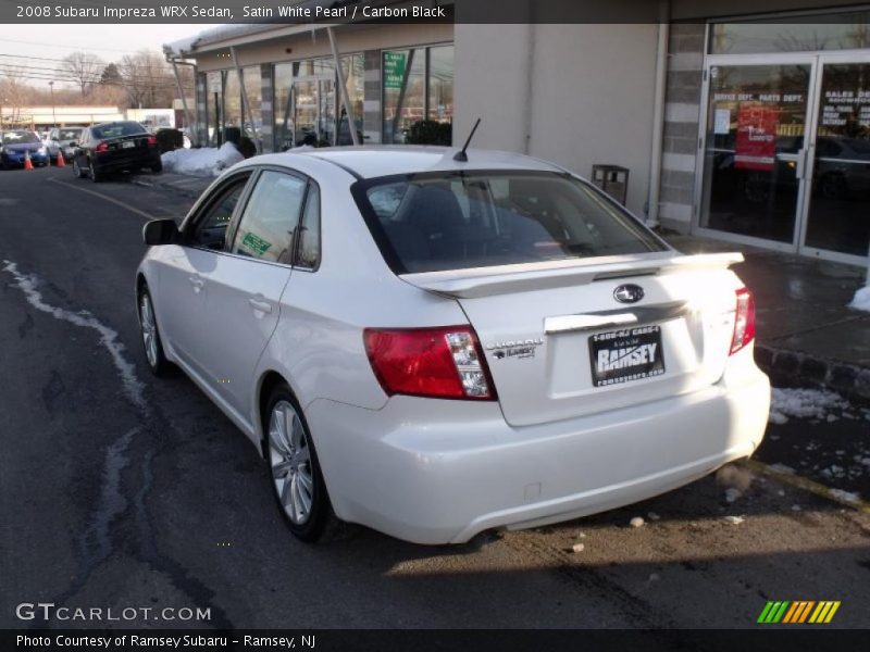 Satin White Pearl / Carbon Black 2008 Subaru Impreza WRX Sedan