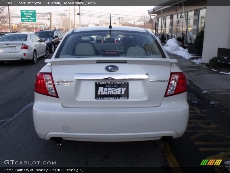 Aspen White / Ivory 2008 Subaru Impreza 2.5i Sedan