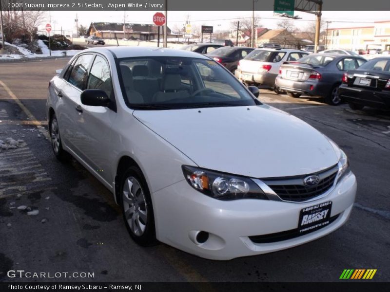 Aspen White / Ivory 2008 Subaru Impreza 2.5i Sedan