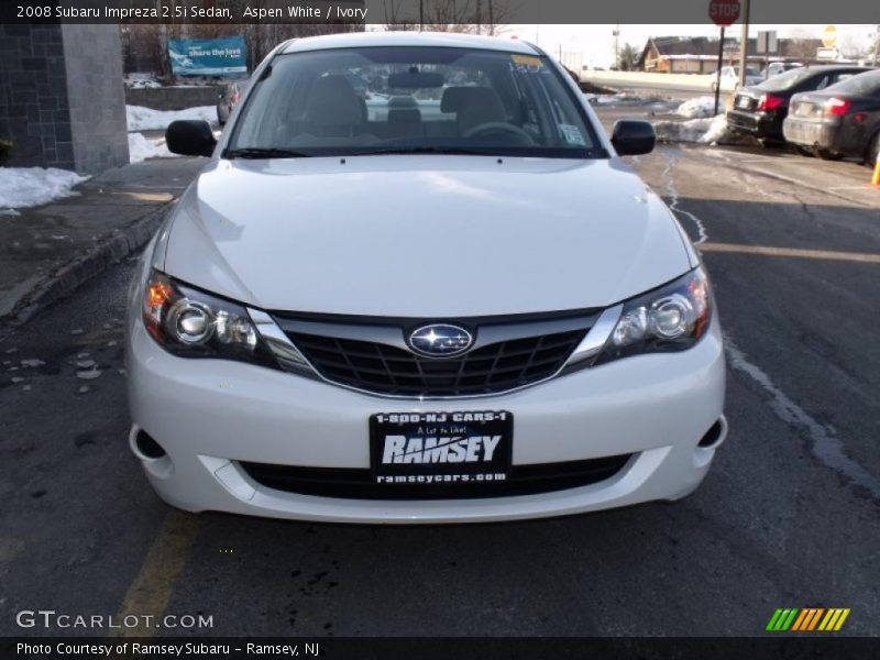 Aspen White / Ivory 2008 Subaru Impreza 2.5i Sedan