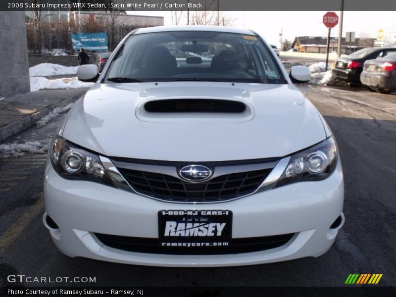 Satin White Pearl / Carbon Black 2008 Subaru Impreza WRX Sedan