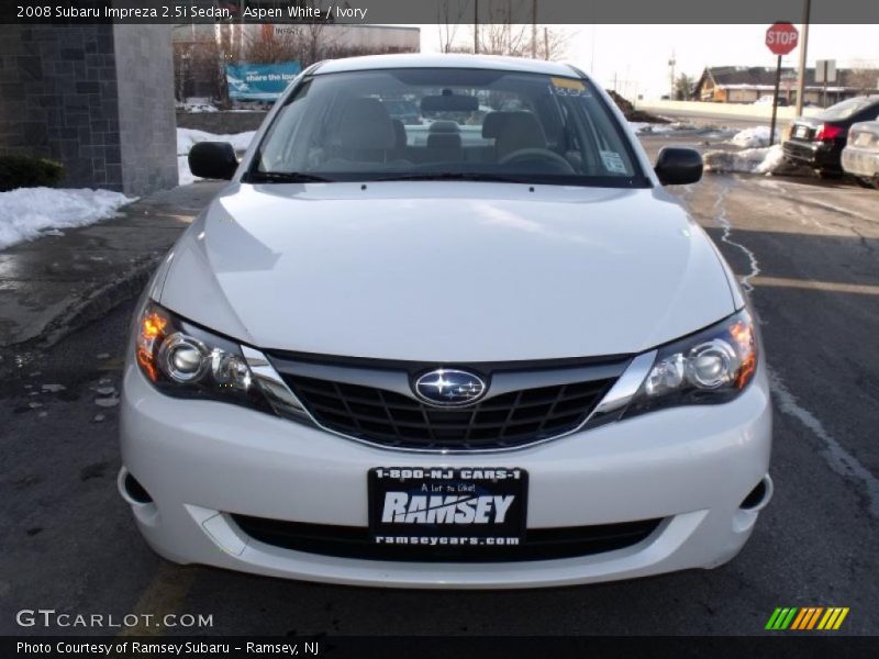 Aspen White / Ivory 2008 Subaru Impreza 2.5i Sedan