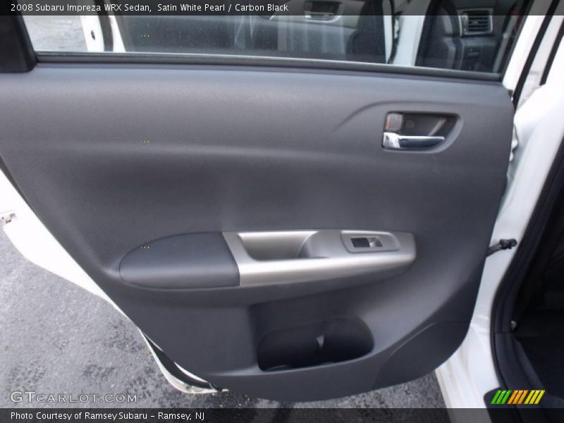 Satin White Pearl / Carbon Black 2008 Subaru Impreza WRX Sedan