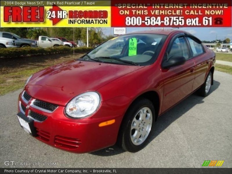 Blaze Red Pearlcoat / Taupe 2004 Dodge Neon SXT