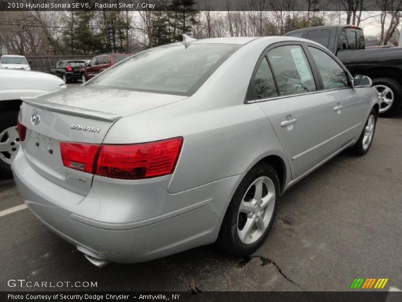 Radiant Silver / Gray 2010 Hyundai Sonata SE V6