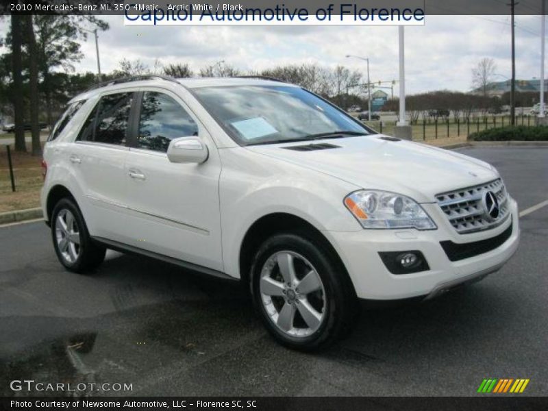 Arctic White / Black 2010 Mercedes-Benz ML 350 4Matic