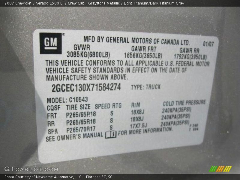 Graystone Metallic / Light Titanium/Dark Titanium Gray 2007 Chevrolet Silverado 1500 LTZ Crew Cab