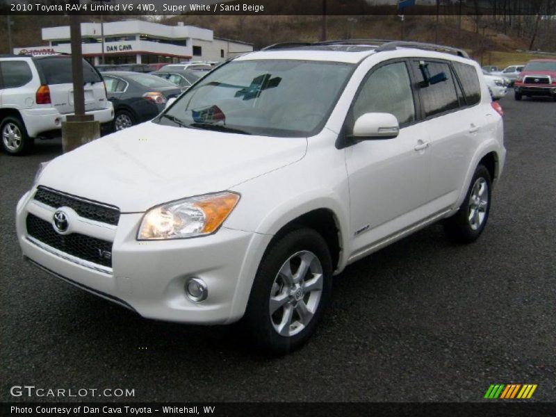 Super White / Sand Beige 2010 Toyota RAV4 Limited V6 4WD