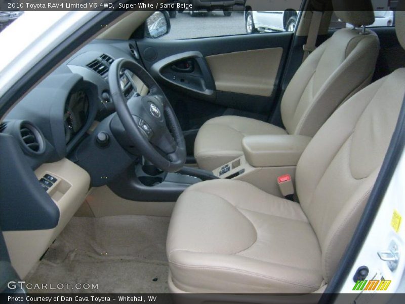 Super White / Sand Beige 2010 Toyota RAV4 Limited V6 4WD