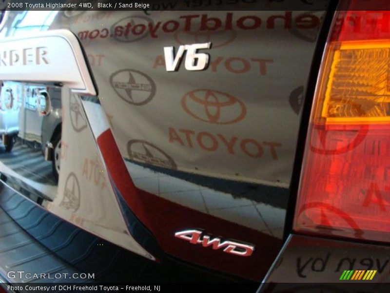 Black / Sand Beige 2008 Toyota Highlander 4WD