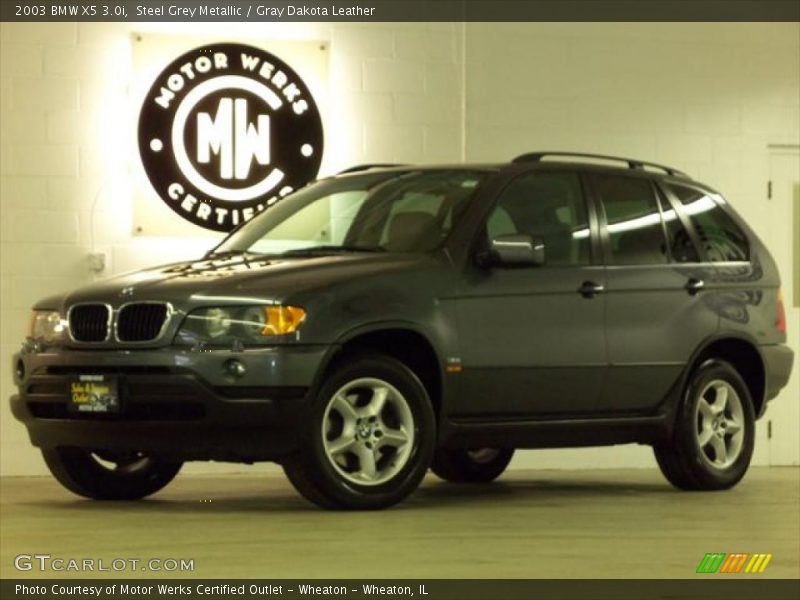 Steel Grey Metallic / Gray Dakota Leather 2003 BMW X5 3.0i