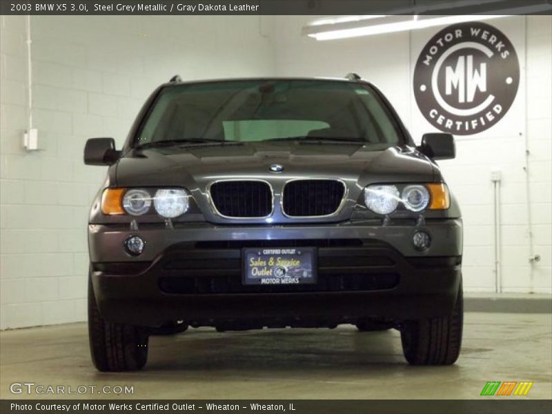 Steel Grey Metallic / Gray Dakota Leather 2003 BMW X5 3.0i