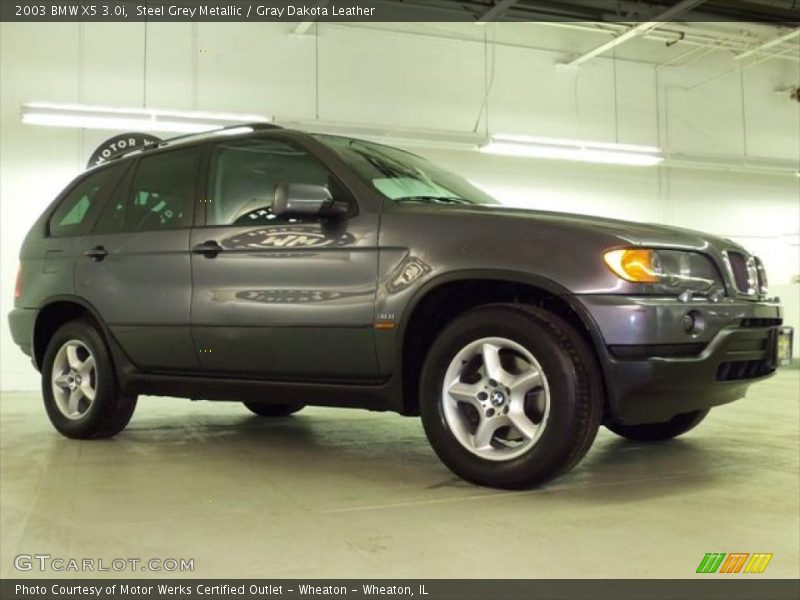 Steel Grey Metallic / Gray Dakota Leather 2003 BMW X5 3.0i