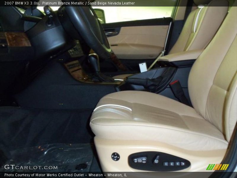 Platinum Bronze Metallic / Sand Beige Nevada Leather 2007 BMW X3 3.0si