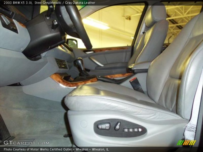 Steel Grey Metallic / Gray Dakota Leather 2003 BMW X5 3.0i