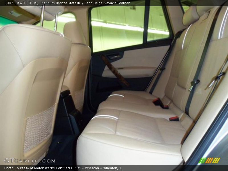 Platinum Bronze Metallic / Sand Beige Nevada Leather 2007 BMW X3 3.0si