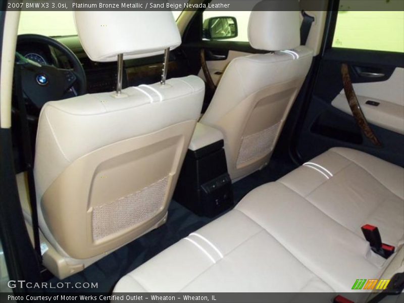 Platinum Bronze Metallic / Sand Beige Nevada Leather 2007 BMW X3 3.0si