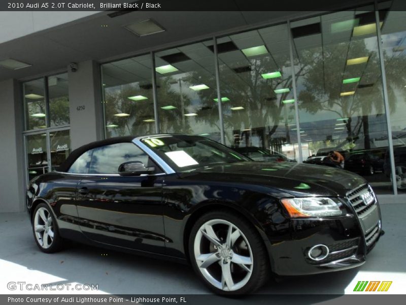 Brilliant Black / Black 2010 Audi A5 2.0T Cabriolet