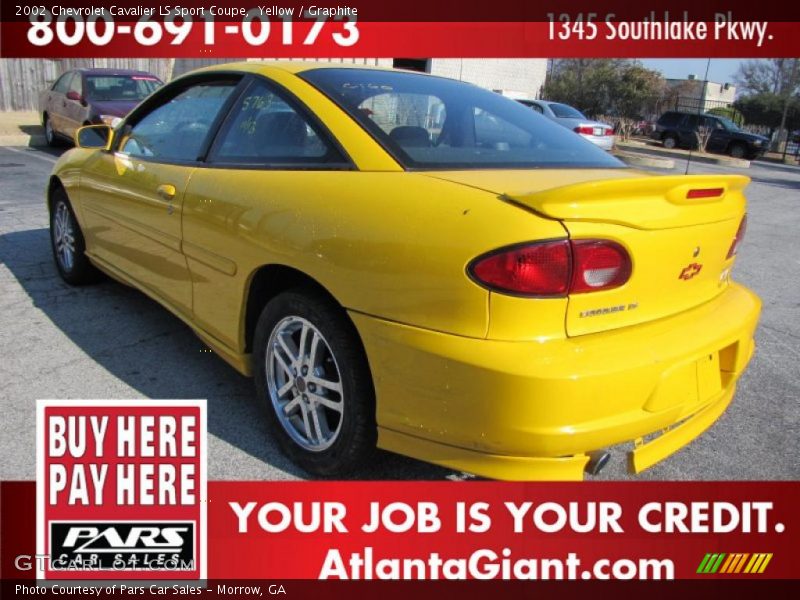 Yellow / Graphite 2002 Chevrolet Cavalier LS Sport Coupe
