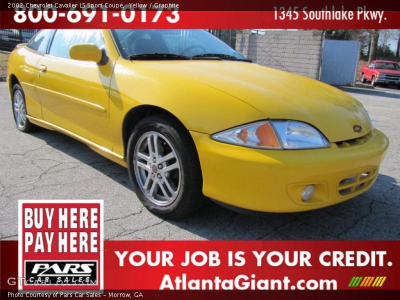 Yellow / Graphite 2002 Chevrolet Cavalier LS Sport Coupe