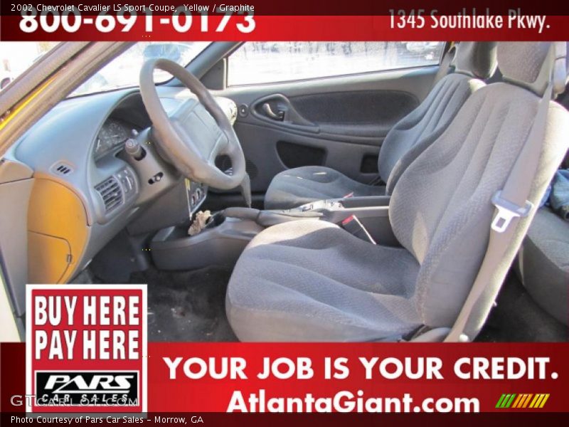 Yellow / Graphite 2002 Chevrolet Cavalier LS Sport Coupe