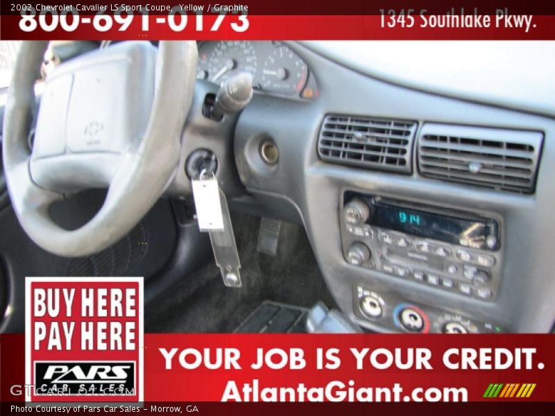 Yellow / Graphite 2002 Chevrolet Cavalier LS Sport Coupe