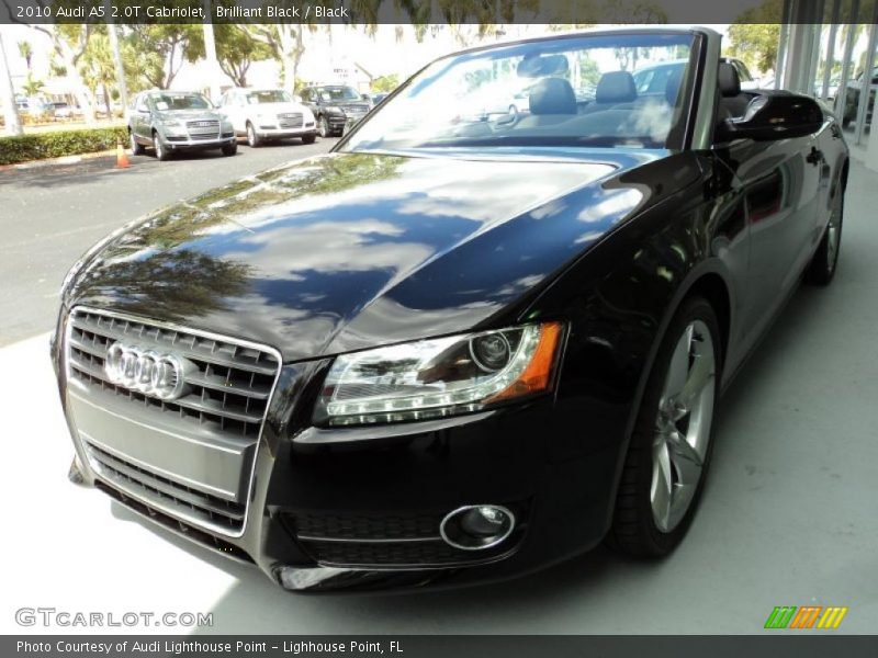 Brilliant Black / Black 2010 Audi A5 2.0T Cabriolet