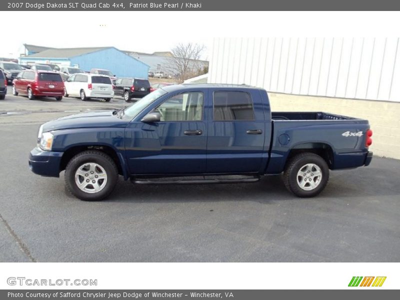 Patriot Blue Pearl / Khaki 2007 Dodge Dakota SLT Quad Cab 4x4