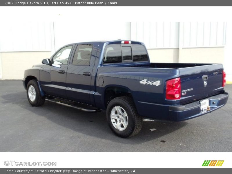 Patriot Blue Pearl / Khaki 2007 Dodge Dakota SLT Quad Cab 4x4