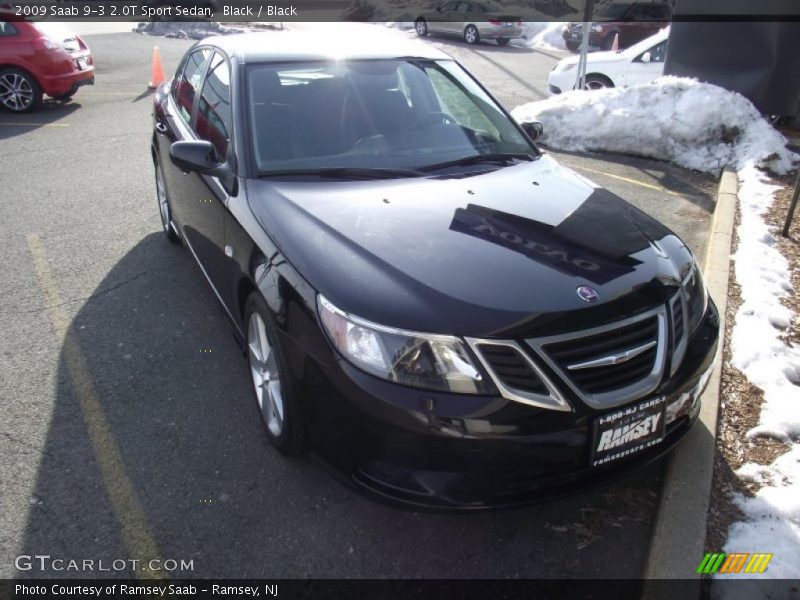 Black / Black 2009 Saab 9-3 2.0T Sport Sedan