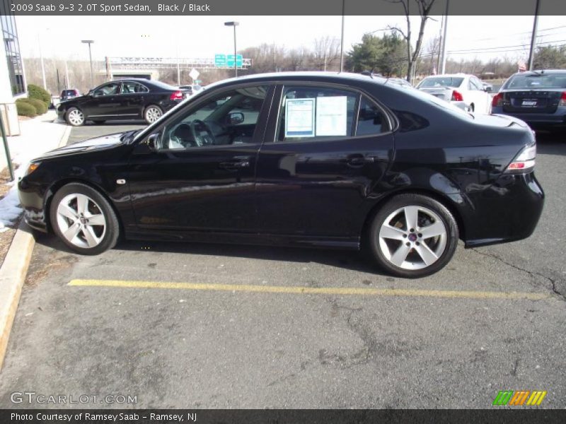 Black / Black 2009 Saab 9-3 2.0T Sport Sedan